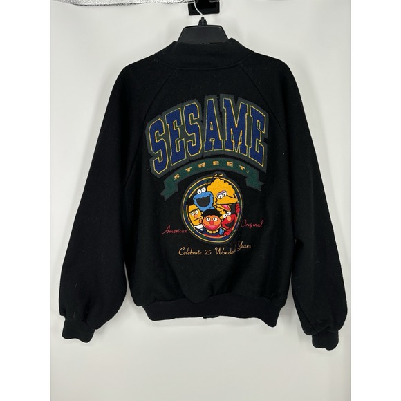 Vintage 1994 Sesame Street 25th Anniversary Bomber Letterman‎ Jacket 90s Large - Picture 1 of 8